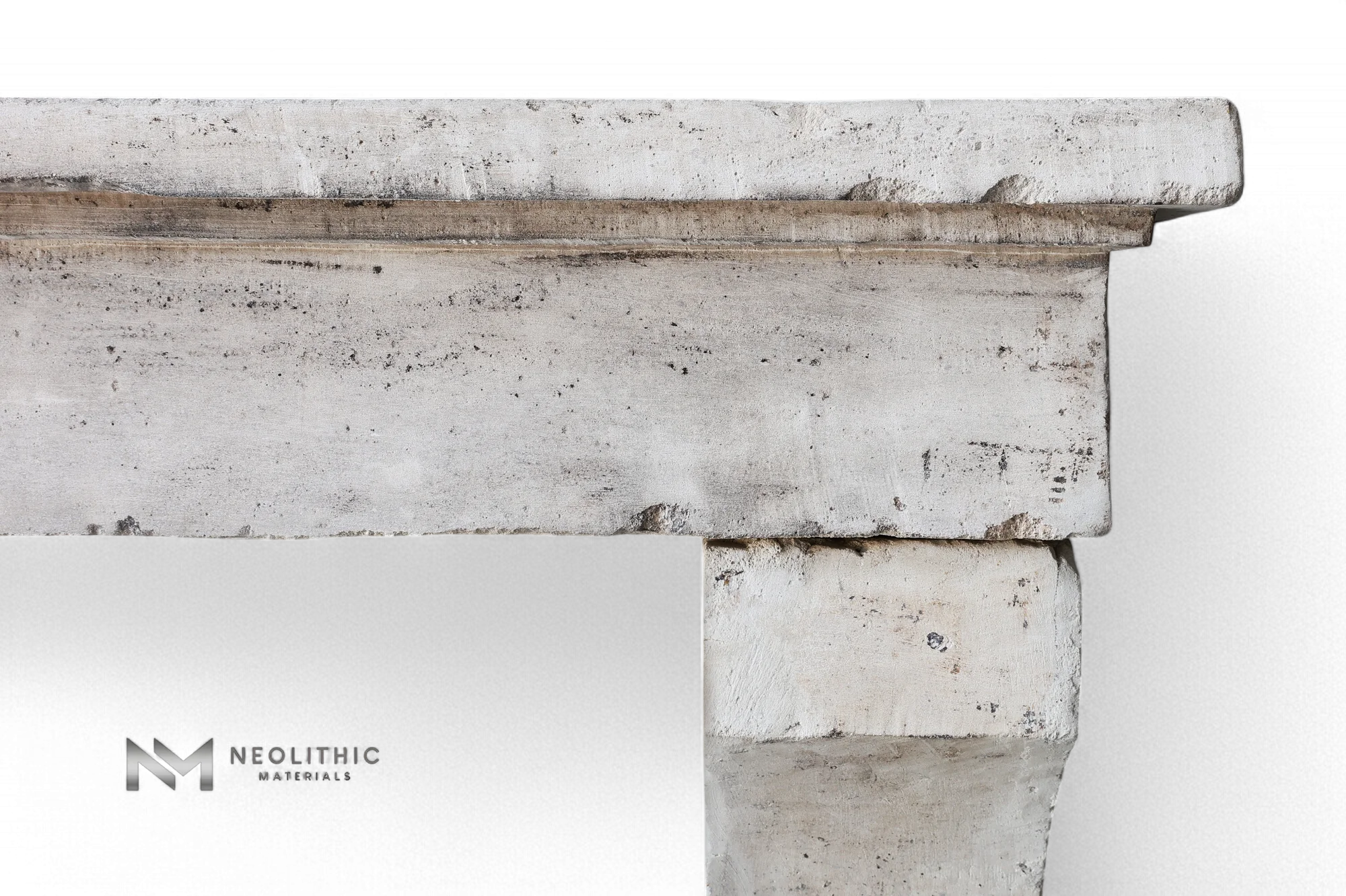Antique Limestone Fireplace Mantel Countryside Style - Image 3